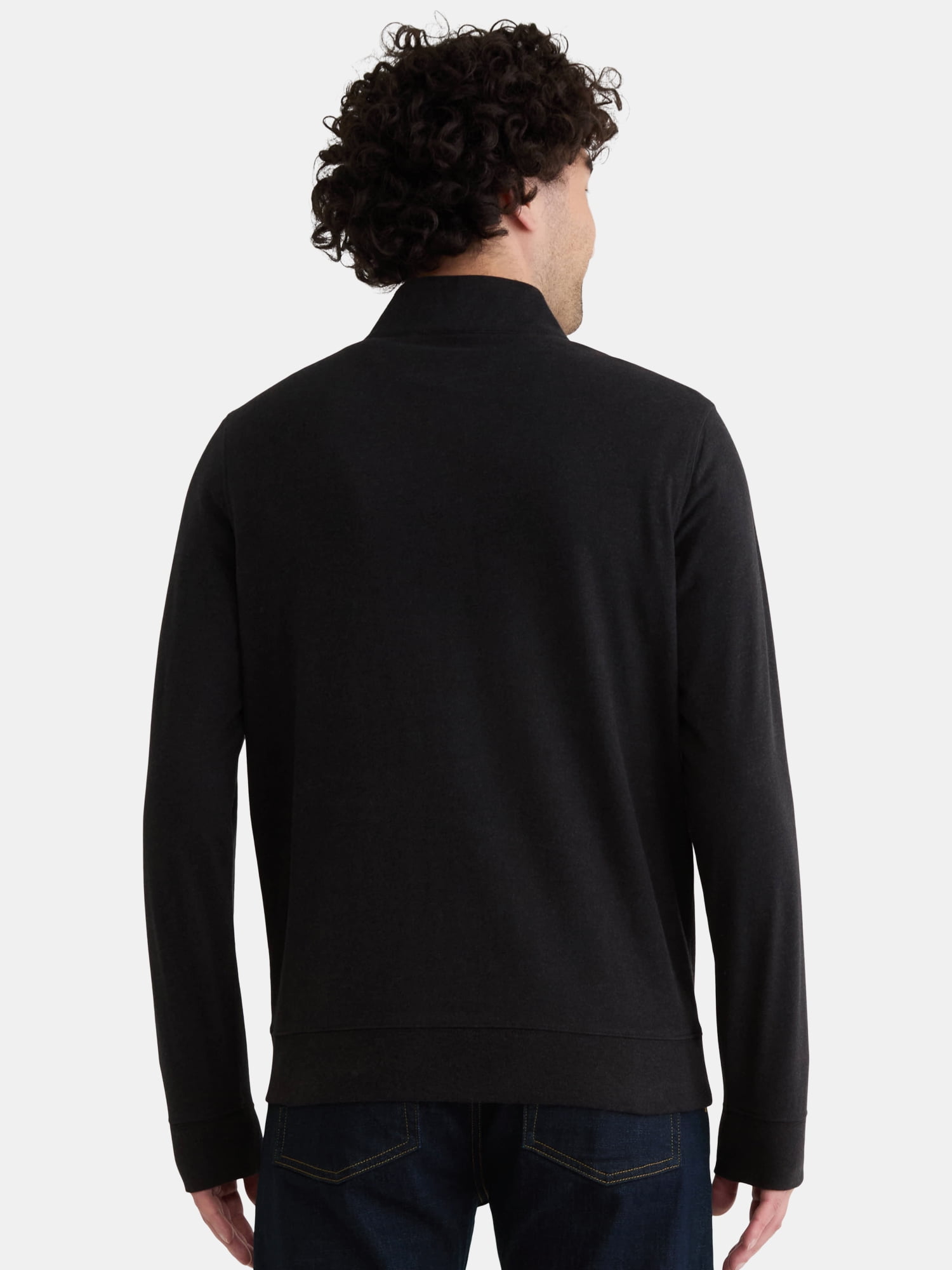 George Men's and Big Men's Knit Jersey Quarter Zip Pullover with Long Sleeves, Sizes S-3XL