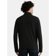 thumbnail image 2 of George Men's and Big Men's Knit Jersey Quarter Zip Pullover with Long Sleeves, Sizes S-3XL, 2 of 5