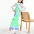 thumbnail image 5 of Xdegoge Girls Tie-Dye Overalls Jumpsuit Colorful Gradient Print Fleece Bibs Pants, Trendy Warm Winter Jumpsuits with Pockets, 5 of 8