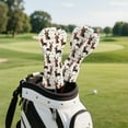 thumbnail image 5 of Yuyamidu Xmas Dachshund Golf Head Covers Waterproof PU Leather Golf Headcovers for Hybrid 3 Wood 5 Wood Driver, Christmas Decor, 5 of 8