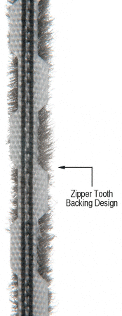 100 Roll .200 Pile Height Zipper Pile Weatherstrip .270 Backing