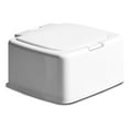 thumbnail image 3 of EeaseCA 2pcs Mini Storage Box Dustproof Cotton Swabs Container Portable Sundries Organizer Plastic Sealing Case with Pressing Cover for Home Desktop (White, Square, Round), 3 of 8