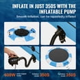 thumbnail image 4 of KFFKFF Water Bouncer Inflatable, 15ft Water Trampoline for Leisure, Compact Bounce Swim Platform with 3-Tier Ladder & Electric Inflation Device, Floating Rebounder for Children & Adults, 4 of 9