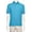 Turquoise, variant on AKA Mens Solid Polo Shirt Classic Fit - Pique Chambray Collar Comfortable Quality