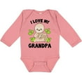 thumbnail image 3 of Inktastic Cute Sloth I Love My Grandpa with Green Leaves Boys or Girls Long Sleeve Baby Bodysuit, 3 of 5