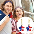 thumbnail image 4 of pdqouc Clearance 2pcs Independence Day Earrings Exquisite Celebrate Patriotism with American Flag Designs for Patriotic Independence Day Women Ear Ornament Gift, 4 of 4