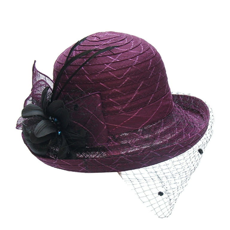 Uclet Ladies Hats For Church Ladies Sun Hat Occasion Event Organza