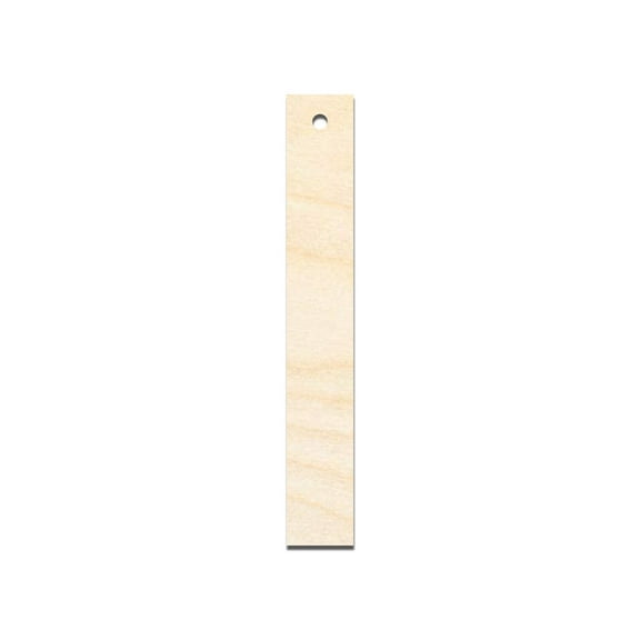 Unfinished Wood Narrow Bookmark Shape 7" / 1/8"