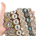thumbnail image 4 of 5PCS Rhinestone Headbands for Women Hair Bands No Slip Fashion Boho Elastic Head Wrap Wedding Bridal Gatsby Headwrap for Girls, 4 of 9