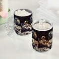 thumbnail image 2 of Yayeee 2 Pack Qtip Holder Bathroom Cotton Swab Canister with Lid Clear Dispenser Set, Beige Astronaut, 2 of 6