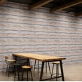 thumbnail image 2 of S4Sassy Peel And Stick Wall Covering, Horizontal Timber Grain Print Walls Wrap- Instant Wall Makeover For Commercial Interiors, Offices, Reception Areas- Self Adhesive Vinyl Wallpaper-Beige, 25"X120", 2 of 8