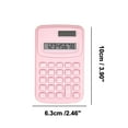 thumbnail image 2 of Digit Calculator Solid-Color Mini Portable Student Gift School Office Supply, 2 of 7