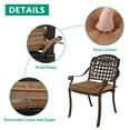 thumbnail image 4 of VIVIJASON 9-Piece Outdoor Dining Set, Cast Aluminum Retro Patio Furniture Table and Chairs Set for 8, Include Large 94.5" Rectangular Dining Table and 8 Chairs with Umbrella Hole, Khaki Cushion, 4 of 7