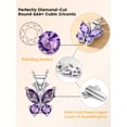 thumbnail image 6 of Bestyle Cute Butterfly Birthstone Necklace for Women, February Pendant Necklace Choker Jewelry Gifts for Mother's Day Birthday Graduation, 6 of 7