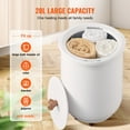thumbnail image 4 of KFFKFF 20L Towel Warmer Bucket, Large Towel Heater with 4-Tier Timer and 3-Tier Temperature, Automatic Power-Off Towel Warmer with for Towels, Bathrobes, Blankets, ETL & FCC Approved, 4 of 9