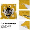 thumbnail image 4 of Summer Pillow Covers 16x16 Set of 2, Bee Polka Dots Decorative Yellow Throw Pillow Covers Linen Cute Farmhouse Cushion Pillow Covers for Sofa Couch Outdoor Decor, 4 of 6