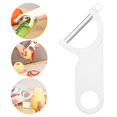 thumbnail image 4 of Wovilon Multi-Functional Peeler Vegtable Peeler Peeling Knife Scraping Knife Kitchen Household Stainless Steel Potato Peeling Artifact Vegetable Fruit Knife Peeling Knife Melon Planer, 4 of 9