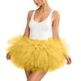 thumbnail image 2 of QSAWXQZ Women Tutu Skirt High Waist Elastic Waisted Pleated Tulle Dress up Skirt Party Free Size, 2 of 7