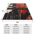 thumbnail image 3 of Bingfone Abstract Skull Guitar Art Print Flannel Fleece Blanket Throw Blanket for Bed,Sofa,Couch,Travel,Camping(40"x30" ), 3 of 8