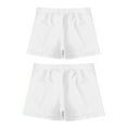 thumbnail image 5 of Oyolan Kids Girls' Ballet Dance Shorts Workout Yoga Shorts Gymnastics Tumbling Shorts Athletic Shorts White 12, 5 of 6