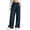 Dark Blue, variant on CHUMUD Women's Stretch Wide Waistband Sweatpants Baggy High Waisted Sweat Pant Open Bottom Lounge Trousers with Pockets