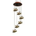 thumbnail image 2 of Xihbxyly Campana de Viento con Luz Led, Bombilla Led Que Cambia de Color, Batería Recargable, Decoración Nocturna Brillante, Ideal para Jardín o Patio, Fácil Instalación, 27 Pulgadas, Diseño de Abeja, 2 of 7