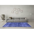 thumbnail image 3 of Ahgly Company Indoor Round Oriental Blue Industrial Area Rugs, 6' Round, 3 of 4