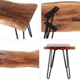 thumbnail image 6 of Alaterre Hairpin 36 in. Live Edge Bench, Acacia Wood with Metal Hairpin Legs, Unique Rustic Look, Natural, 6 of 11