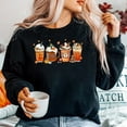 thumbnail image 3 of Chandail en Molleton d'Automne pour Femmes, Automne et Hiver, Sport Décontracté, Col Rond, Sans Capuche, Couleur Unie, 3 of 6