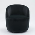 thumbnail image 6 of ARCTICSCORPION Modern Metal Solid Swivel Accent Chair with Padded Cushion, Black, 6 of 7