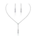 thumbnail image 1 of Bridal Jewelry Set Rhinestone Necklace Earrings Set Adjustable Choker Bride, 1 of 2