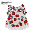 thumbnail image 2 of Hadanceo Pet Summer Dress Floral Printing Flying Sleeve Ruffle Edge  Small Dog Princess Cosplay Costume for Spring, 2 of 12