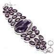 thumbnail image 2 of Natural Chevron Amethyst,Amethyst Stone 925 Sterling Silver Bracelet 7-8", 2 of 2