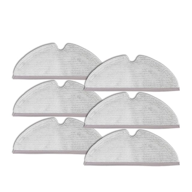 Reemplazo de PañOs de Mopa para S5 Max S6 Pure S6 Max S5 S51 S50 S55 E25 E35 Piezas de Robot Aspirador, 6 Piezas