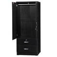 thumbnail image 3 of Better Home Products Grace Armoire Wardrobe with Mirror & Drawers in Black, 3 of 3