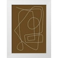 thumbnail image 1 of Lee, Judson 11x14 White Modern Wood Framed Museum Art Print Titled - Scribbles on Brown II, 1 of 4
