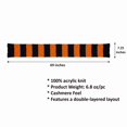thumbnail image 6 of COUVER Unisex Knit Winter Rugby Striped Scarf Orange and Black 1 Pack, 6 of 7