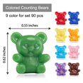 thumbnail image 2 of Xinhuidalsq 90 Piezas Osos para Contar de Colores Juego de osos para Contar Arco Iris de 0,62 Pulgadas Mini osos de Plástico de 9 Colores Manipulativos matemáticos para niños pequeños Adecuado para ni, 2 of 5