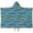Excavator and No, variant on Excavator and Concrete Mixer Blue Teens Hooded Bath Towel Wrap for Ages 3 To 12,Quick Dry Lightweight Soft Microfiber Bath Beach Pool,50"x30"