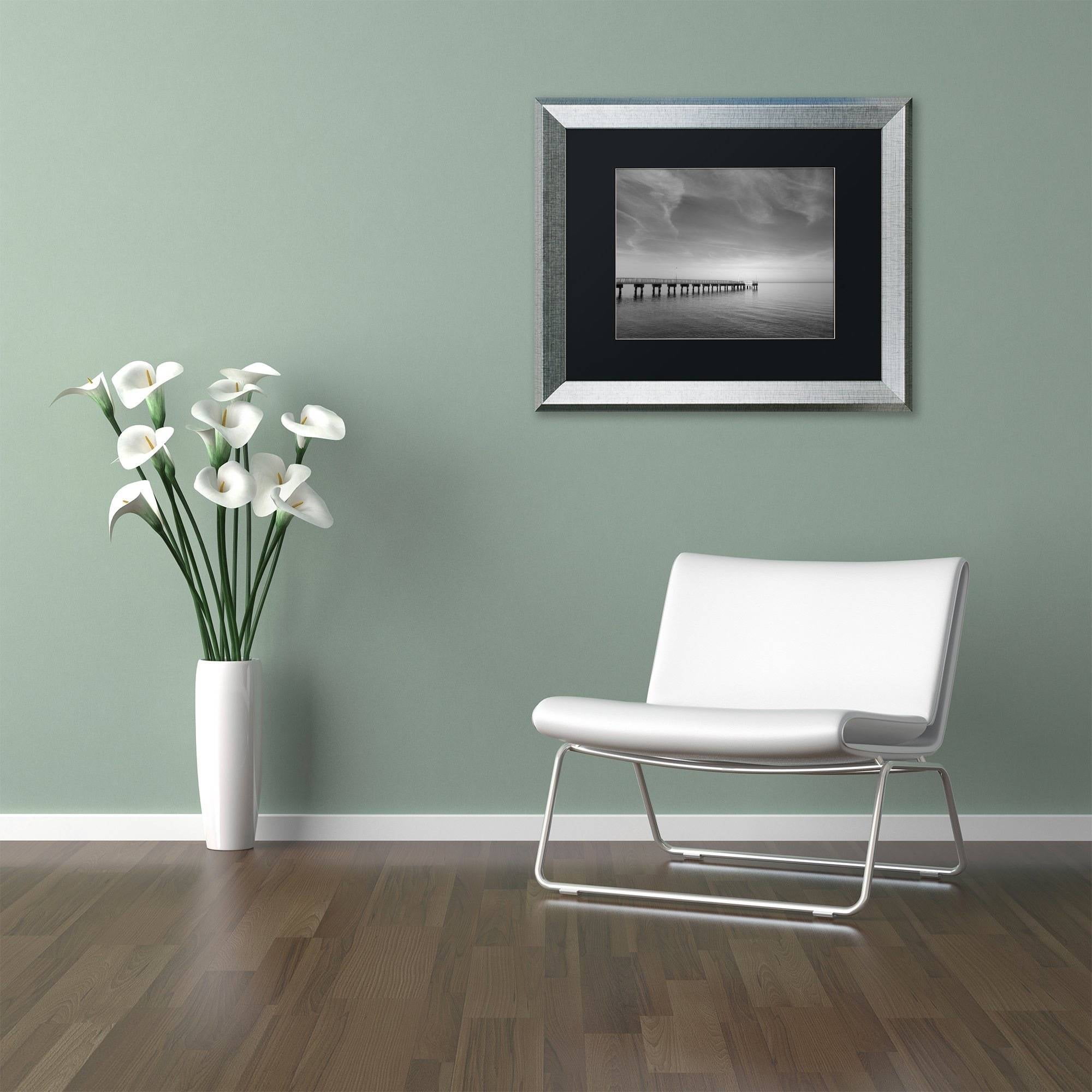 Trademark Fine Art 'End of the Pier' Canvas Art by PIPA Fine Art, Black Matte, Silver Frame