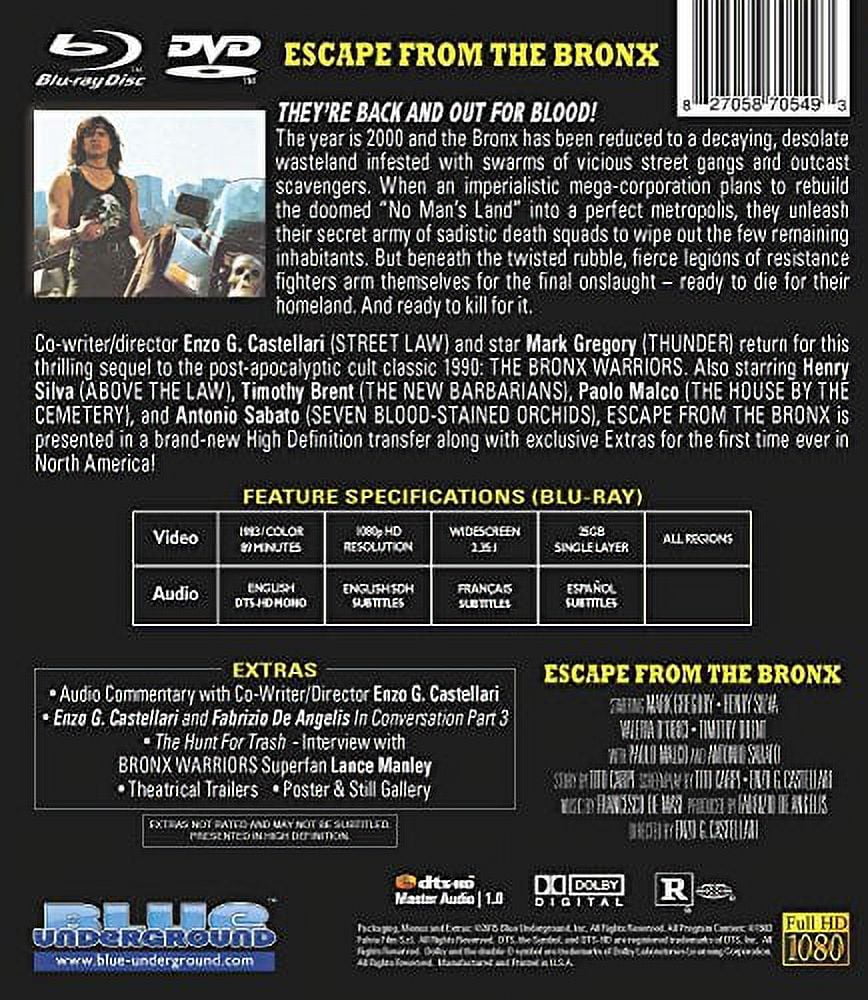 Escape From the Bronx (Blu-ray + DVD) - Walmart.com