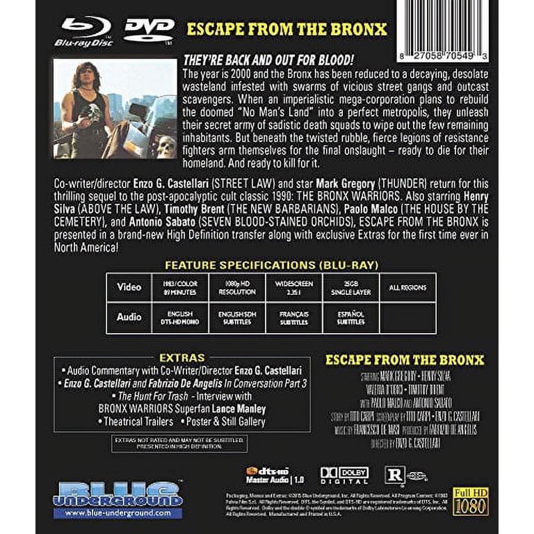 Escape From the Bronx (Blu-ray + DVD) - Walmart.com