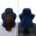thumbnail image 3 of Bassdash UPF 50+ Unisex Water Resistant Wide Brim Sun Hat with Large Neck Flap Ponytail Fishing Hat for Men Women, 3 of 8