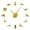 Gold, variant on Yoga Poses Silhouette Frameless Wall Clock Stickers, DIY Modern Decorative Clocks for Living Room, Bedroom, Office - Easy to Install, Large 3D Clock Design (Silver,27in)