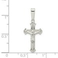 thumbnail image 2 of White Sterling Silver Charm Pendant 31 mm 13 Polished Crucifix, 2 of 2