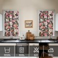 thumbnail image 2 of Small Floral Kitchen Curtains - 2 PCS Vintage Bloom Print, Rod Pocket Design, Farmhouse Window Treatment, 2 of 4