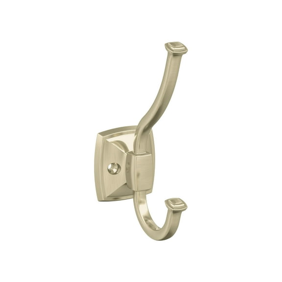 Amerock Kinsale Transitional Double Prong Golden Champagne Wall Hook