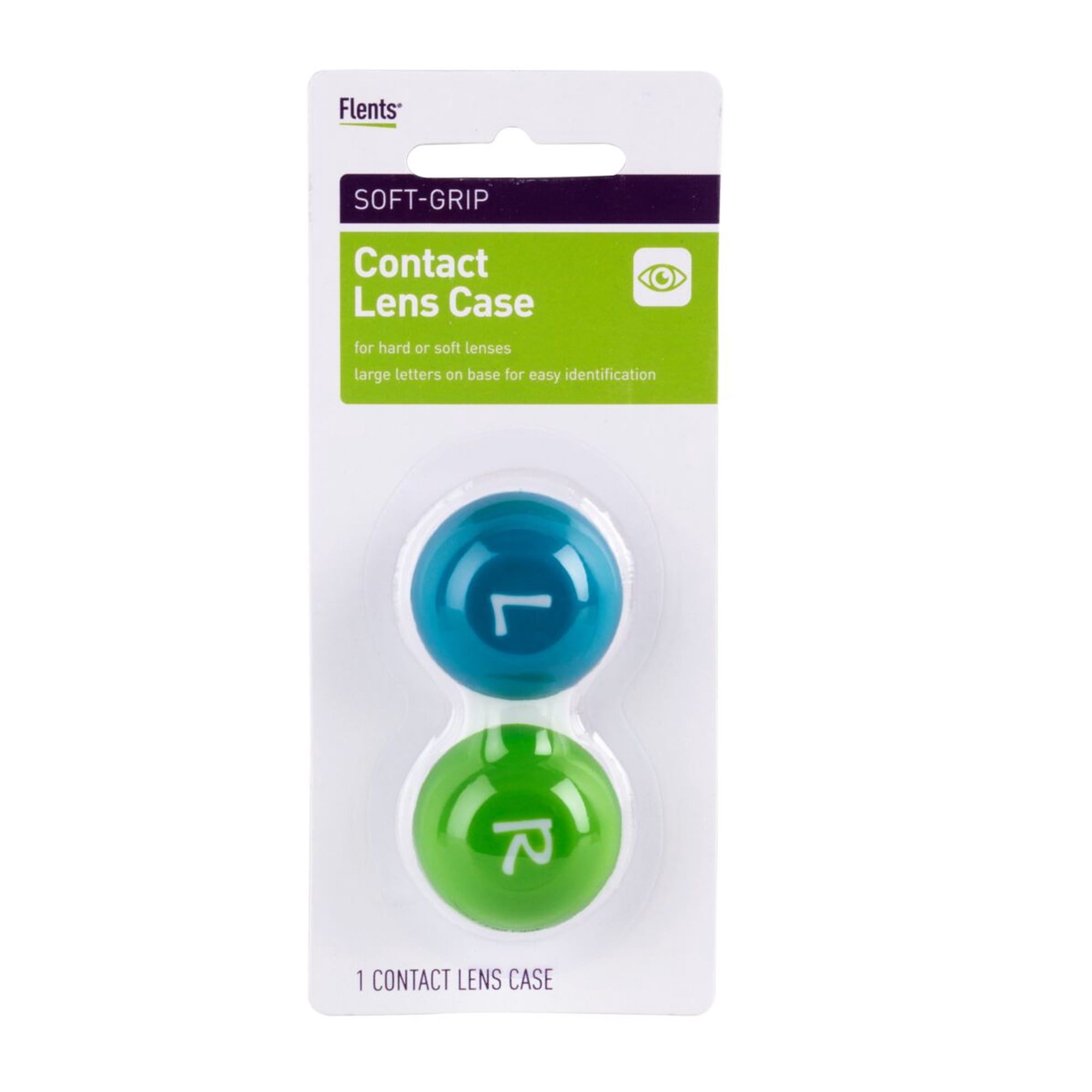 Flents® Contact Lens Case, Soft Grip Case, 1 Count - Multicolor