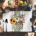 thumbnail image 6 of Thanksgiving Placemats Set of 12 Leaf Pumpkin Sunflower Bottle Heat Insulated Linen Place Mats, Washable Stain-Proof Table Mats for Dining Tables Holiday Decor 13x19inch, 6 of 9