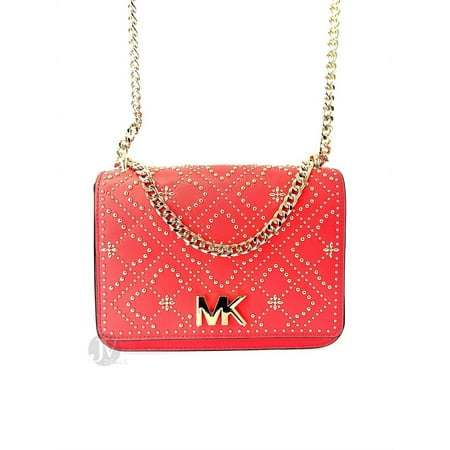 Michael Kors Istanbul Stud Mott Large Chain Shoulder Flap Handbag Purse